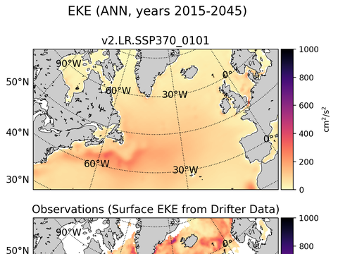 Subpolar North Atlantic Eddy Kinetic Energy