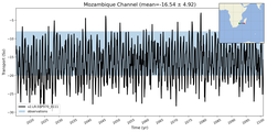 Transport through the Mozambique Channel Transect