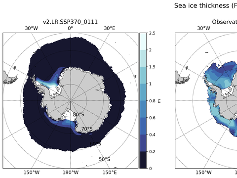 Antarctic Extended Southern-Hemisphere Sea-Ice Thickness