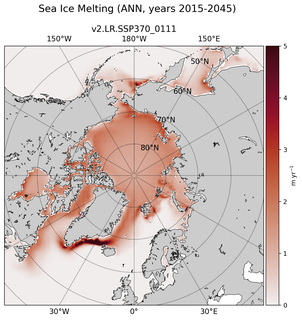 ANN ANN Climatology Map of Northern-Hemisphere Sea Ice Melting