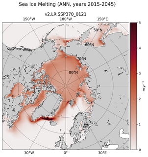 ANN ANN Climatology Map of Northern-Hemisphere Sea Ice Melting