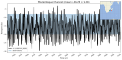 Transport through the Mozambique Channel Transect