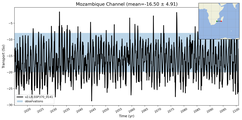 Transport through the Mozambique Channel Transect