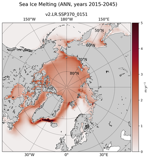 ANN ANN Climatology Map of Northern-Hemisphere Sea Ice Melting