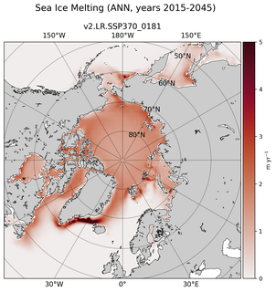 ANN ANN Climatology Map of Northern-Hemisphere Sea Ice Melting