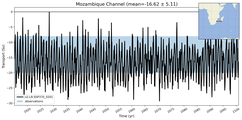 Transport through the Mozambique Channel Transect