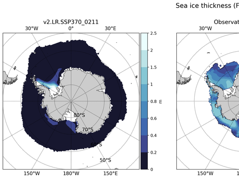 Antarctic Extended Southern-Hemisphere Sea-Ice Thickness