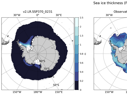 Antarctic Extended Southern-Hemisphere Sea-Ice Thickness