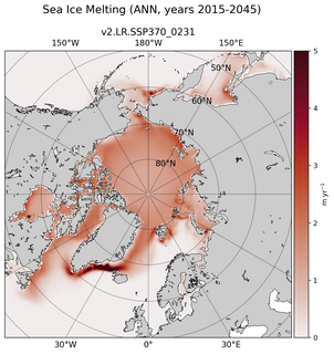 ANN ANN Climatology Map of Northern-Hemisphere Sea Ice Melting