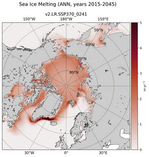 ANN ANN Climatology Map of Northern-Hemisphere Sea Ice Melting