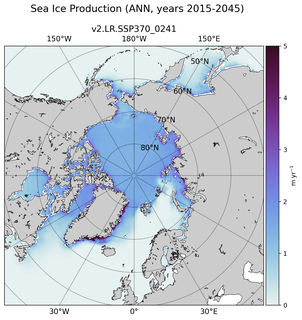 ANN ANN Climatology Map of Northern-Hemisphere Sea Ice Production