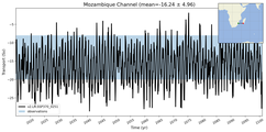 Transport through the Mozambique Channel Transect