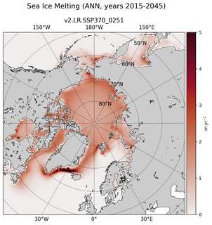 ANN ANN Climatology Map of Northern-Hemisphere Sea Ice Melting