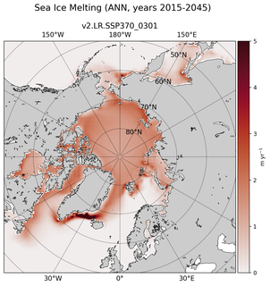 ANN ANN Climatology Map of Northern-Hemisphere Sea Ice Melting
