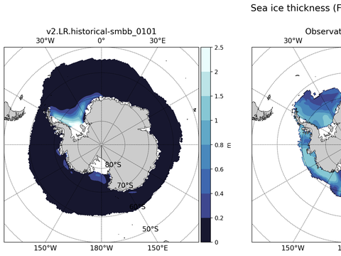 Antarctic Extended Southern-Hemisphere Sea-Ice Thickness