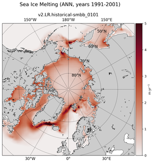 ANN ANN Climatology Map of Northern-Hemisphere Sea Ice Melting