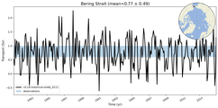 Transport through the Bering Strait Transect