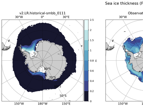 Antarctic Extended Southern-Hemisphere Sea-Ice Thickness