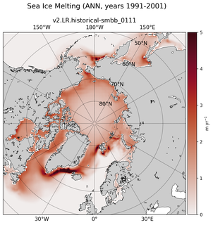 ANN ANN Climatology Map of Northern-Hemisphere Sea Ice Melting