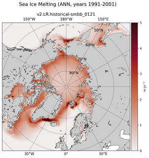 ANN ANN Climatology Map of Northern-Hemisphere Sea Ice Melting