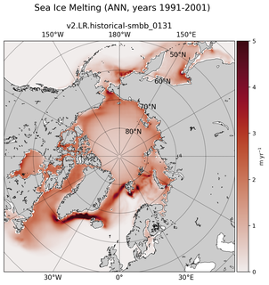 ANN ANN Climatology Map of Northern-Hemisphere Sea Ice Melting