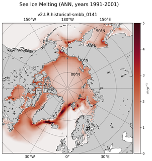 ANN ANN Climatology Map of Northern-Hemisphere Sea Ice Melting