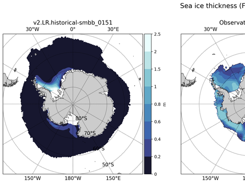 Antarctic Extended Southern-Hemisphere Sea-Ice Thickness