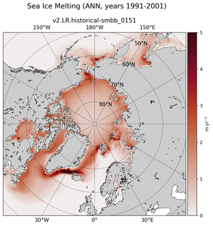 ANN ANN Climatology Map of Northern-Hemisphere Sea Ice Melting
