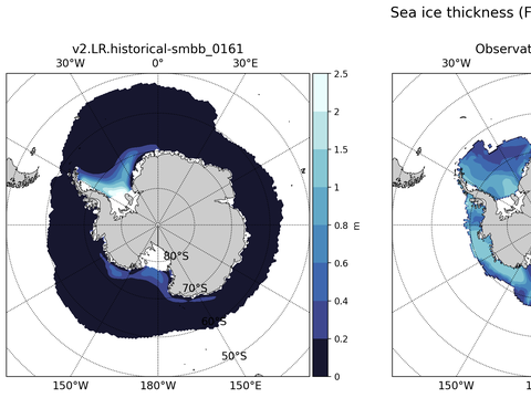 Antarctic Extended Southern-Hemisphere Sea-Ice Thickness