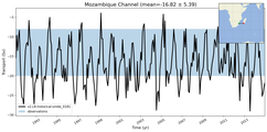 Transport through the Mozambique Channel Transect