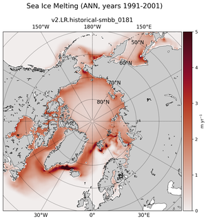 ANN ANN Climatology Map of Northern-Hemisphere Sea Ice Melting