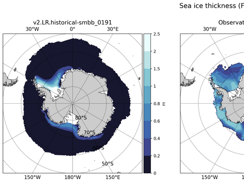 Antarctic Extended Southern-Hemisphere Sea-Ice Thickness