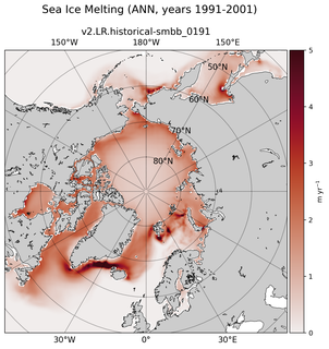 ANN ANN Climatology Map of Northern-Hemisphere Sea Ice Melting