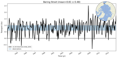 Transport through the Bering Strait Transect