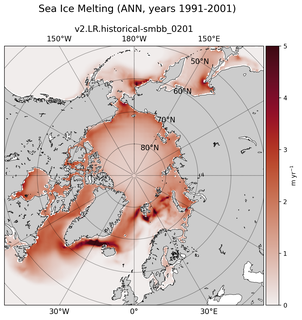 ANN ANN Climatology Map of Northern-Hemisphere Sea Ice Melting