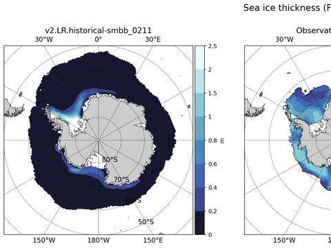 Antarctic Extended Southern-Hemisphere Sea-Ice Thickness