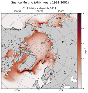 ANN ANN Climatology Map of Northern-Hemisphere Sea Ice Melting