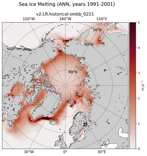 ANN ANN Climatology Map of Northern-Hemisphere Sea Ice Melting