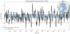 Transport through the Bering Strait Transect