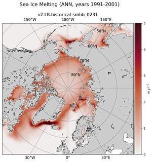 ANN ANN Climatology Map of Northern-Hemisphere Sea Ice Melting
