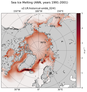 ANN ANN Climatology Map of Northern-Hemisphere Sea Ice Melting