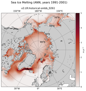 ANN ANN Climatology Map of Northern-Hemisphere Sea Ice Melting