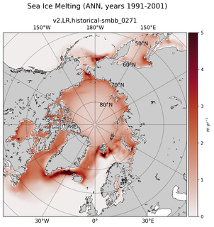 ANN ANN Climatology Map of Northern-Hemisphere Sea Ice Melting