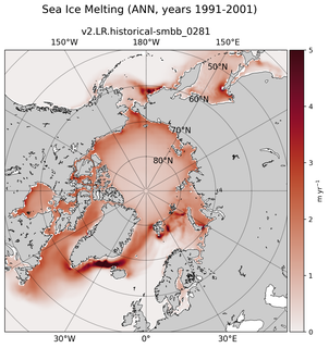 ANN ANN Climatology Map of Northern-Hemisphere Sea Ice Melting