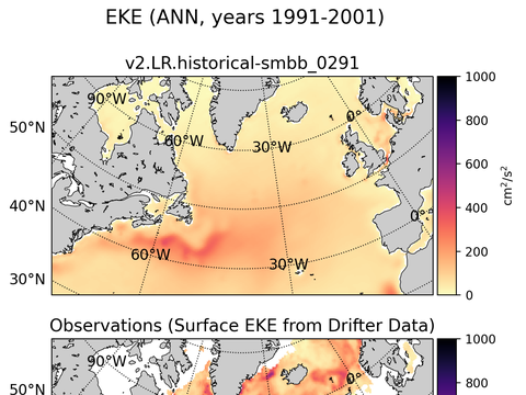 Subpolar North Atlantic Eddy Kinetic Energy