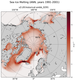 ANN ANN Climatology Map of Northern-Hemisphere Sea Ice Melting