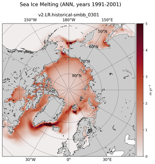 ANN ANN Climatology Map of Northern-Hemisphere Sea Ice Melting
