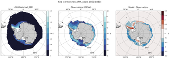 FM Climatology Map of Southern-Hemisphere Sea-Ice Thickness.