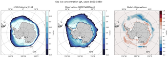 JJA Climatology Map of Southern-Hemisphere Sea-Ice Concentration. <br> Observations: SSM/I NASATeam