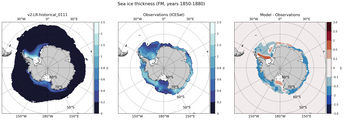 FM Climatology Map of Southern-Hemisphere Sea-Ice Thickness.